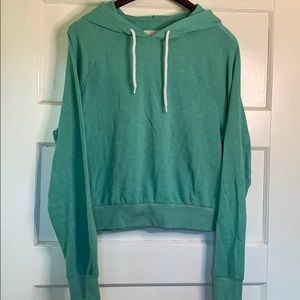 Mossimo Supply Co Crop Top Sweatshirt Green